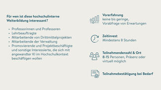 Übersicht über das Trainingsangebot