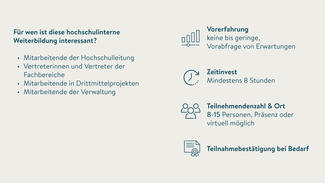 Übersicht über das Trainingsangebot