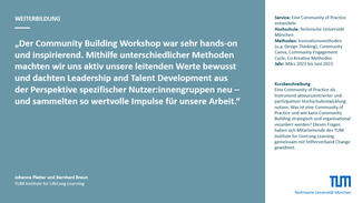 Testimonial der TU München Testimonial der TU München
