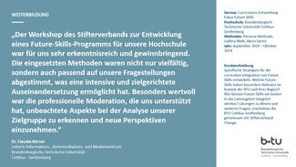 Testimonial der BTU Cottbus-Senftenberg Testimonial der BTU Cottbus-Senftenberg
